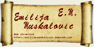 Emilija Muskalović vizit kartica